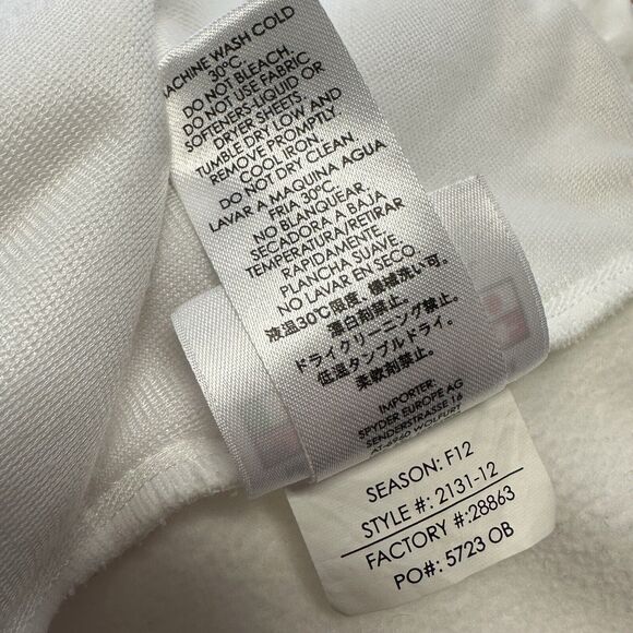 Spyder M White Colorblock Soft Shell Ski Snowboard Jacket Faux Fur Lined Hood - Picture 11 of 12